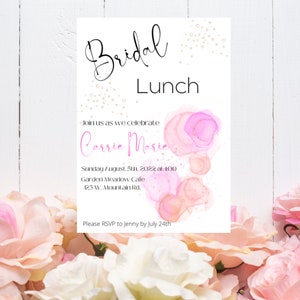 Bridesmaid Luncheon Invitation Template, Bridesmaid Invitation Digital Template, Bridal Shower Invitation Canva Template, DIY Invitation