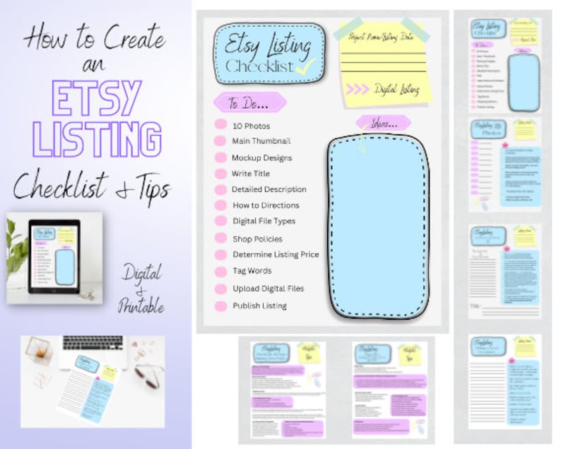Etsy Checklist Step by Step Guide How to Make an Etsy Listing for New Shop Owners, Etsy Shop