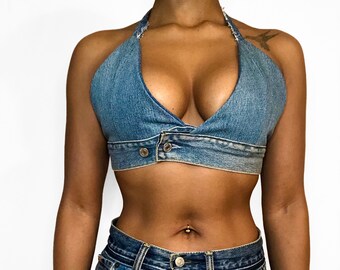 jeans bralette top