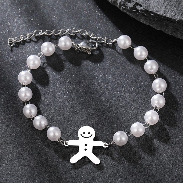 Bracelet perles et bonhomme