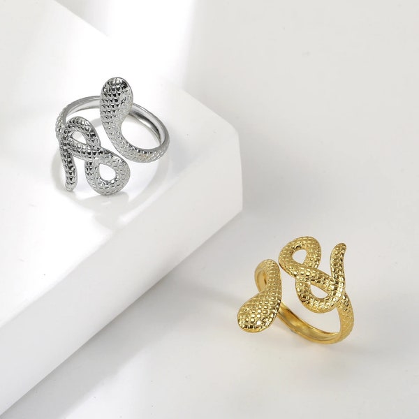 Bague serpent et infini taille ajustable