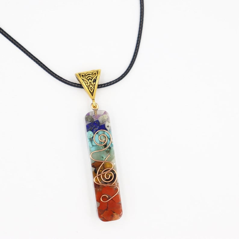 Necklace Price reduction Orgonite chakras 7 Bombing new work