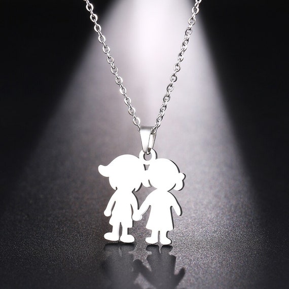 Stainless Steel Couple Necklace Friendship Necklace Etsy Australia