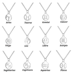 Stainless steel zodiac necklace