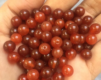 Perles Cornaline en pierre naturelle, perles semi précieuse