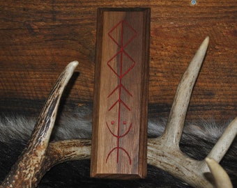 For insight into things beyond the earthly realm - Icelandic Magical Stave Carving - Occult Decor - Pagan Decor - Viking Decor - Rune Decor