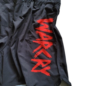 WARCRY MMA Shorts Mixed Martial Arts Kickboxing Muay Thai Bindrune Viking Rune Shorts Gifts for him gifts for her no gi BJJ jiu jitsu shorts image 4