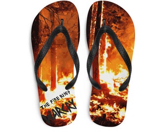 The Fire Rises WARCRY Pagan Flip Flops Heathen Shoes BJJ Washroom