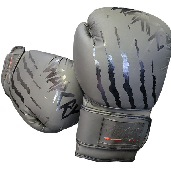 Guante de boxeo WARCRY, guante de kickboxing vikingo, guante de boxeo negro, guante de boxeo de regalo para él.