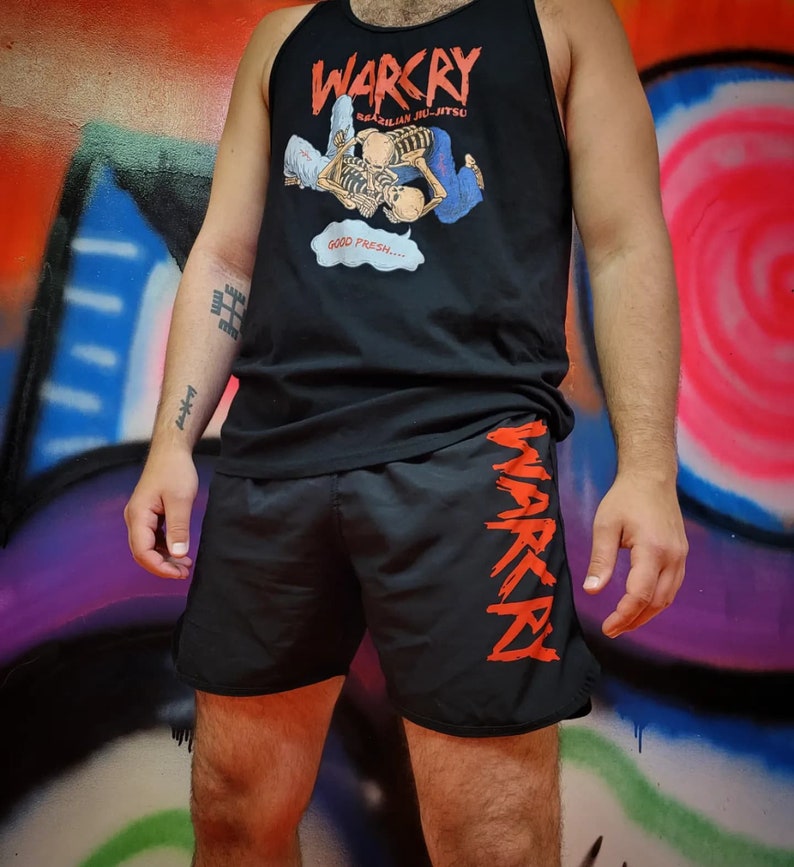 WARCRY Short MMA Arts martiaux mixtes Kickboxing Muay Thai Bindrune Viking Rune Shorts Cadeaux pour lui Cadeaux pour elle No gi BJJ jiu jitsu short image 7