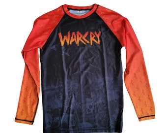 Long Sleeve BJJ Rashguard Raven Feeder Orange WARCRY No-Gi Rash guard Fight Wear Viking Pagan Heathen