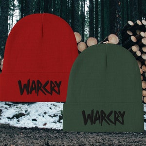 WARCRY Classic Logo Beanie (Black Embroidery)