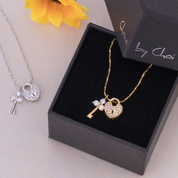 Key and Lock Pendant Etsy