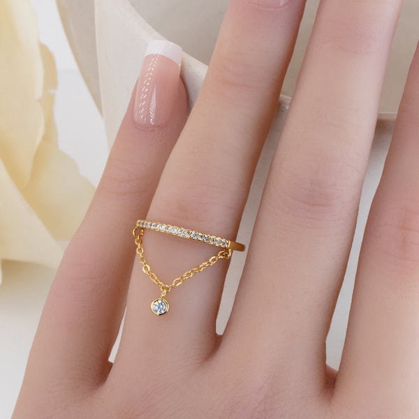 Dangle Charm Ring - Etsy