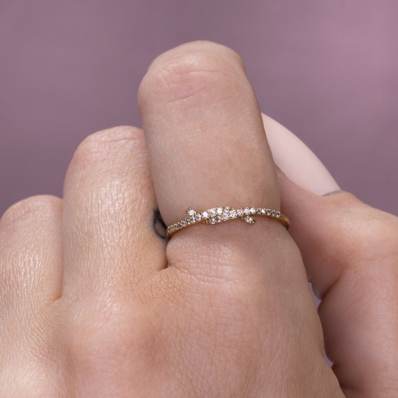 Chic Letter Promise Ring Dainty Heart Flower Design Got An - Temu