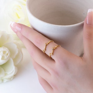 dainty star rings for personalized gift