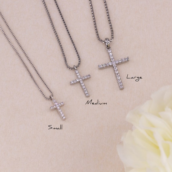 Sparkly cross hotsell necklace
