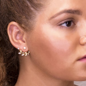 crystal ear jacket earrings for women