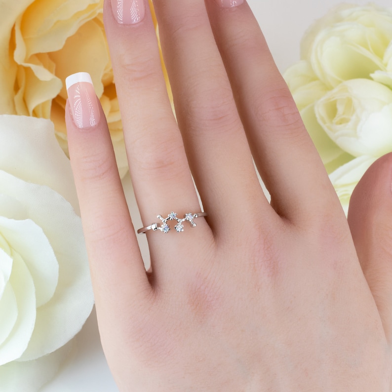 dainty silver ring gift for women's birthday