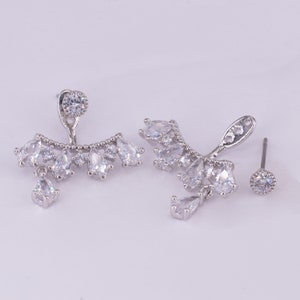 silver bling earrings gift for bridesmaids