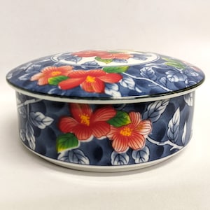 Andrea by Sadek Lidded Jewely Dish - Floral Trinket Bowl