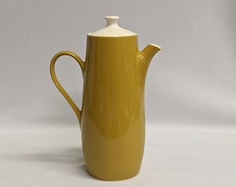 Vintage Ceramic Coffee or Tea Server - Yellow Coffee Pot