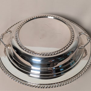 1940s Divided Serving Dish - Silver Plate Table Tray