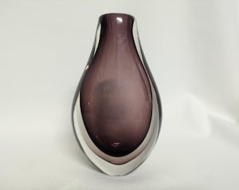 Murano Glass Purple Vase