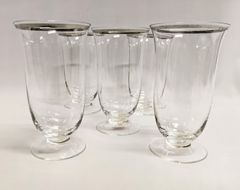 Mid-Century Crystal Parfait Glasses - Japanese Glassware