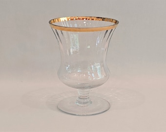 Gold Trimmed Crystal Compote - Footed Candy Dish
