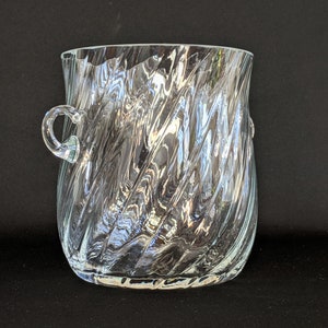 Hand Blown Crystal Ice Bucket - Bar Cart Accessory