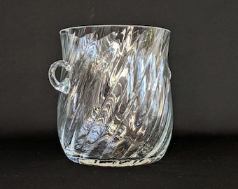 Hand Blown Crystal Ice Bucket - Bar Cart Accessory