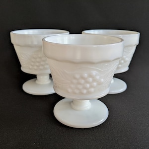 Set of 4 Indiana Glass Dessert Cups - Harvest Grape Ice Cream Set