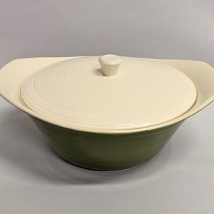 Mid-Century Avocado Lidded Casserole Dish