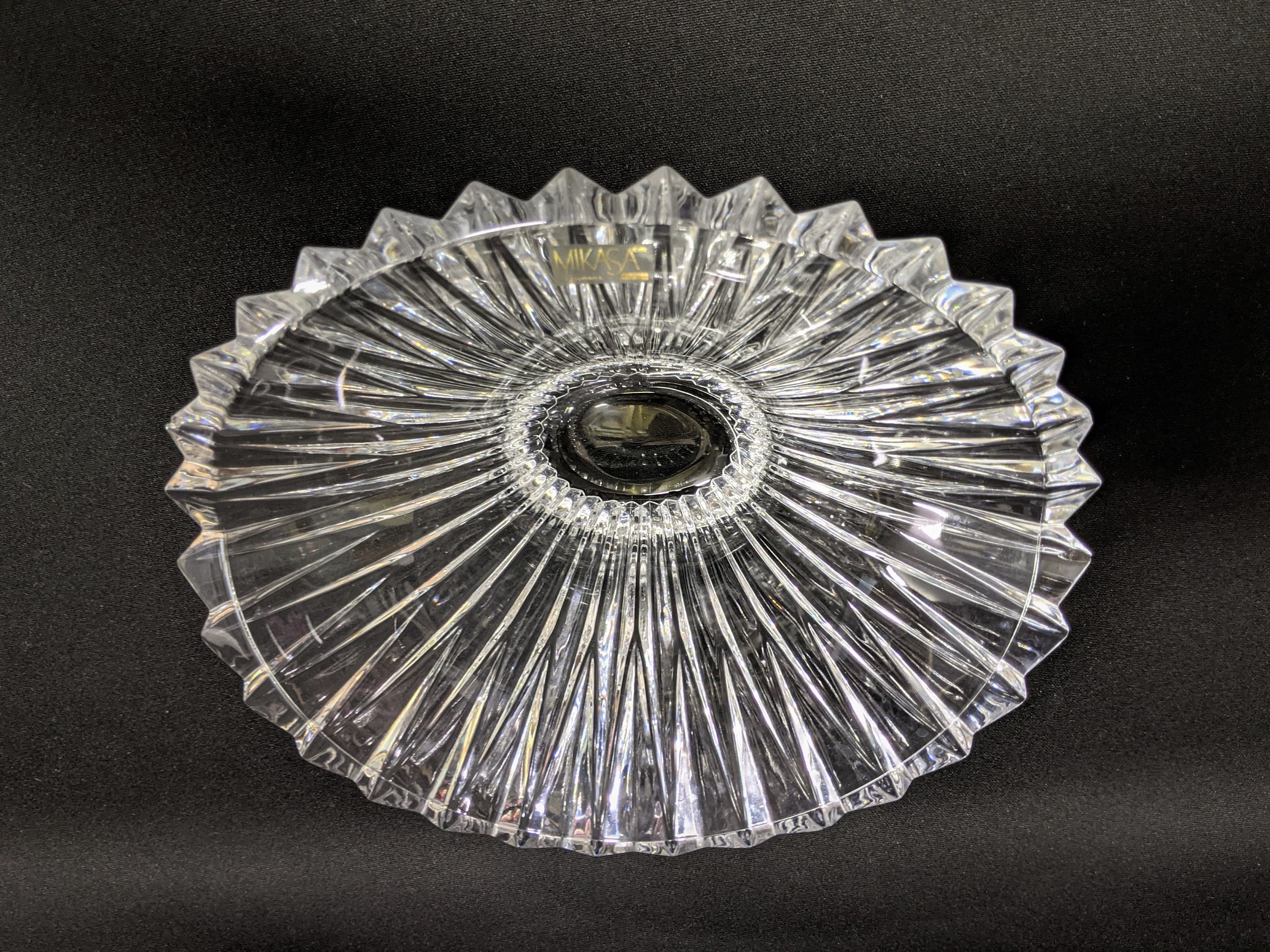Mikasa Crystal Centerpiece Bowl Crystal Serving Dish Made in Etsy
