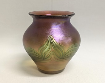 Bohemian Art Glass Bowl - Czech Republic Vase