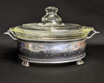 Vintage Glasbake Casserole Serving Dish - Retro Kitchenware