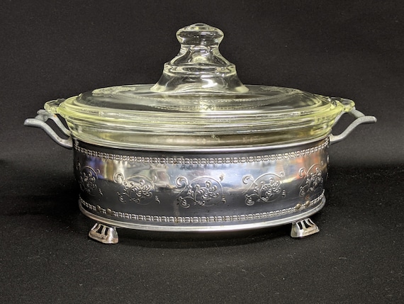 Vintage Glasbake Casserole Serving Dish - Retro Kitchenware