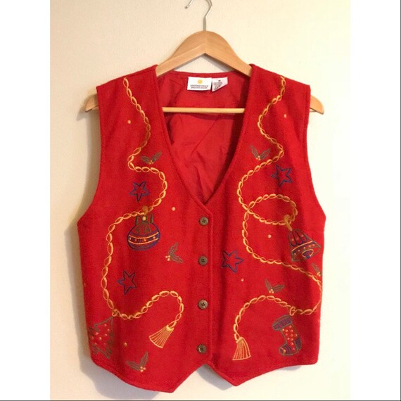 women's christmas sweater vest