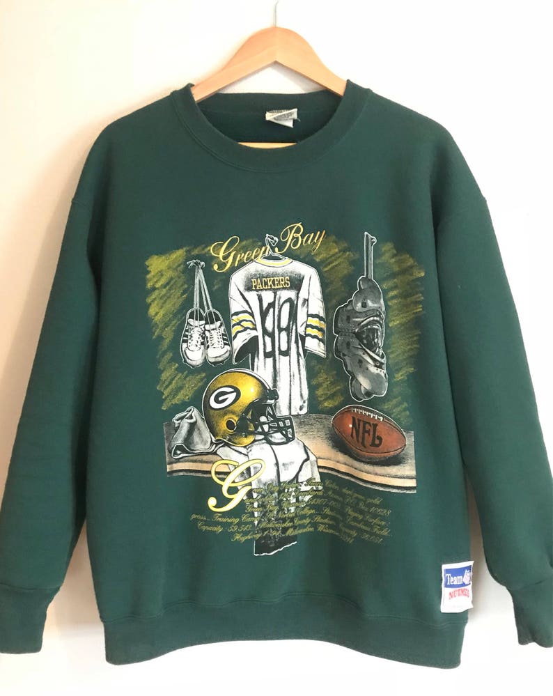 Vintage Green Bay Packers Sweatshirt 90s Football Crewneck | Etsy