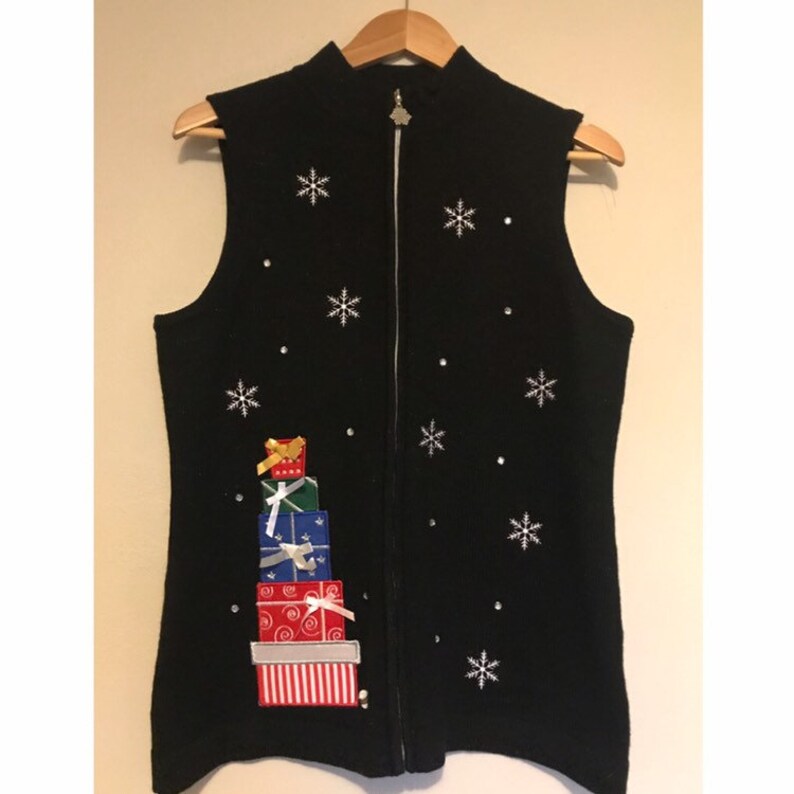 womens ugly christmas sweater vest