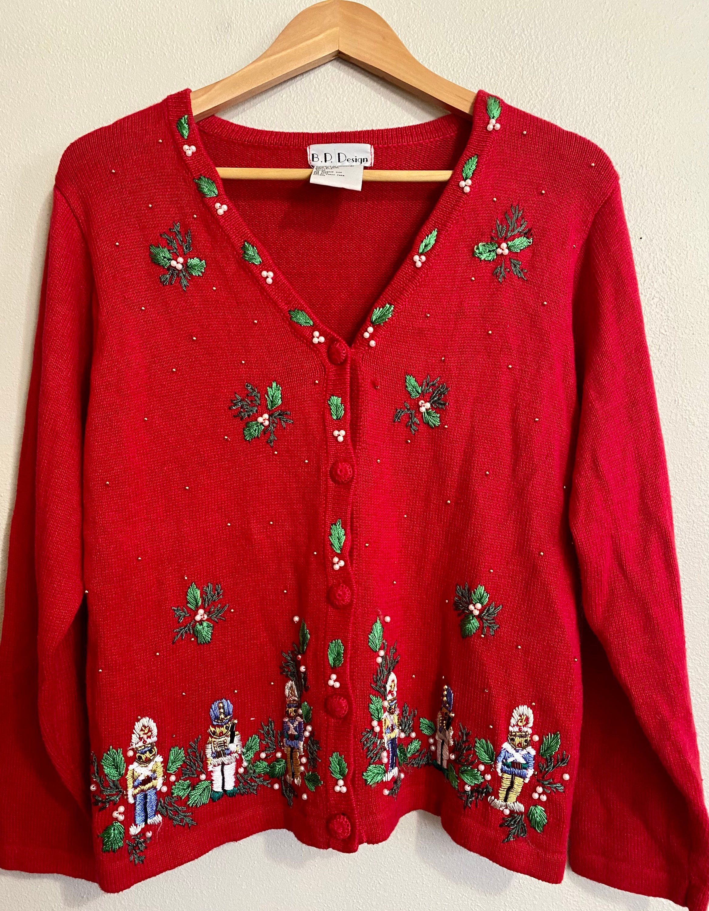 Vintage Nutcracker Cardigan Sweater Ugly Christmas Sweater | Etsy
