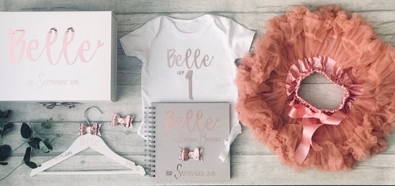 Personalised Hanger Baby’s First Or My First Coming Home Outfit Christening Xmas