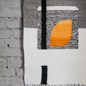 MOONLIGHT gray | handwoven modern kilim | eclectic area rug | geometrical wall hanging | tapestry | tartaruga studio