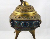 Chinese Bronze and Cloisonne Censer, Probable Qing Dynasty, Republic, China, Incense, Oriental, Asian,