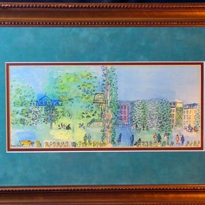 Raoul Dufy, Colored Print, 1930, Le Bois de Boulogne, Fauvist, Impressionist, Provenance, Letter of Authenticity, Edition size 200