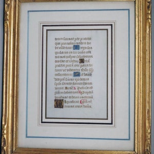 Book of Hours, Framed Page, 15th Century, Incunable, Incunabulum, French, Book of Prayers, Middle Ages