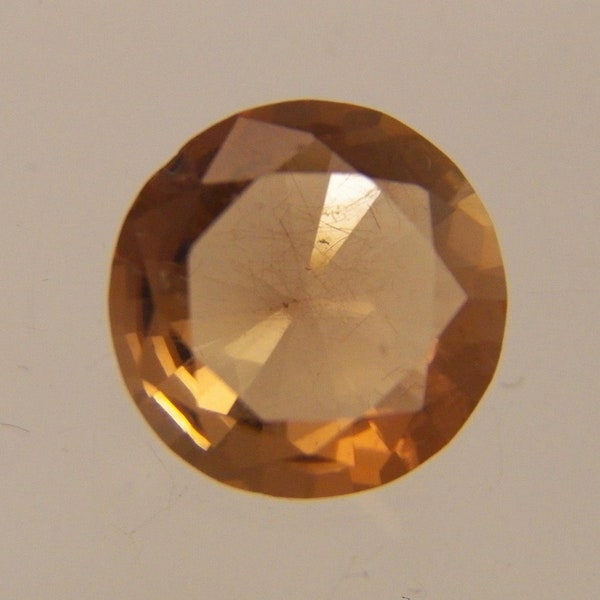 Natural, Imperial Topaz, 3.60 carat, Calibrated, Golden Peach color, VS, Round, Faceted, Great color, November Birthstone