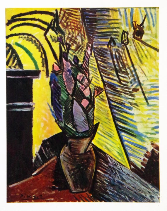 Pablo Picasso, Color, Vase De Fleurs, 1946, Limited Edition