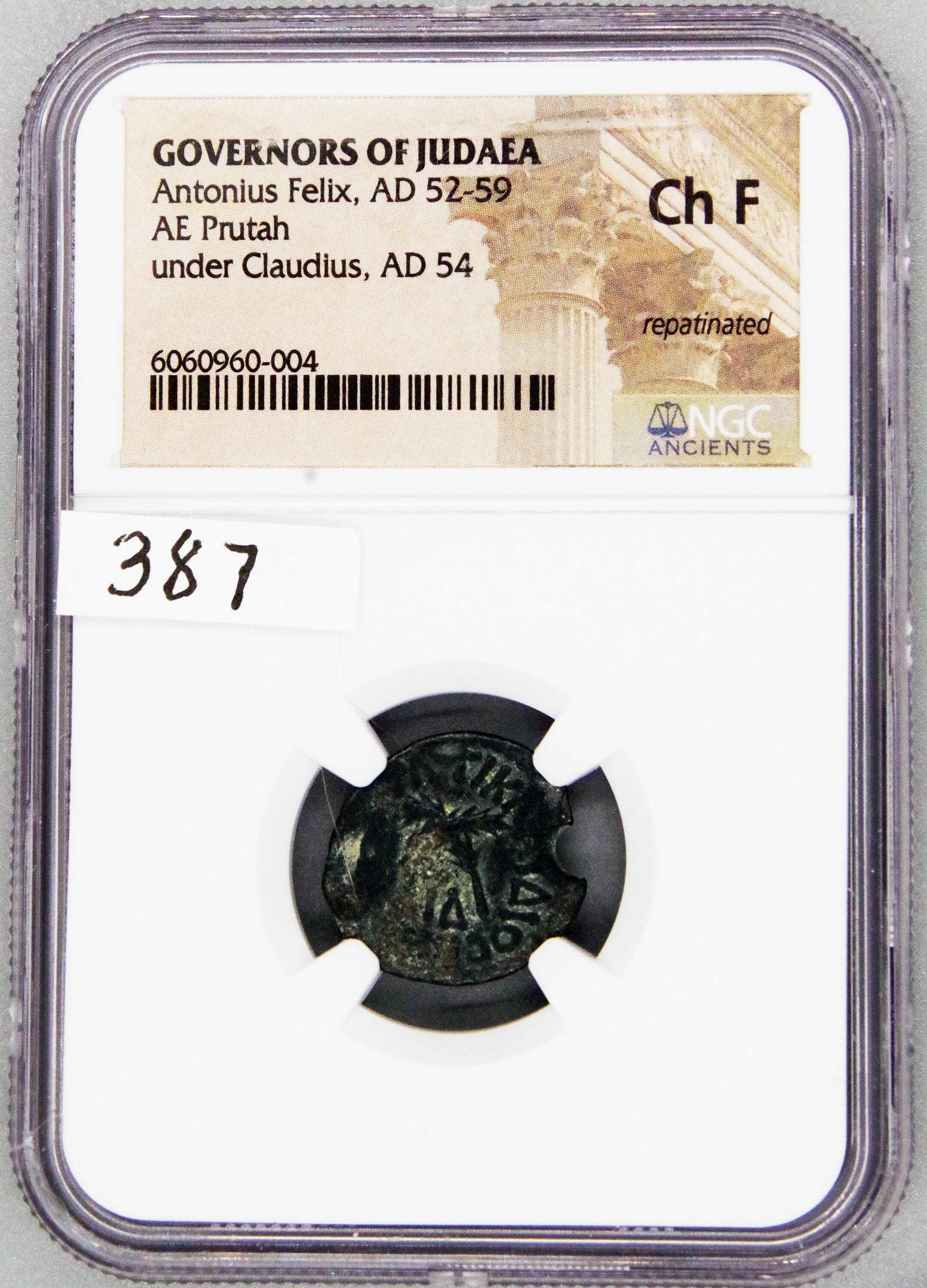 Antonius Felix, NGC Ch F, AD 52-159, AE Prutah, Under Claudius, Judea,  Roman Imperial, Ancient Coins, Certified, Guaranteed, - Etsy